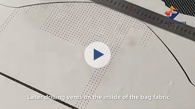 가방 패브릭 내부의 레이저 드릴링 통풍구, 유연한 패브릭 레이저 천공